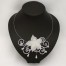 Collier mariage blanc et fleur CO1280A