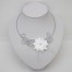 Collier mariage blanc fleur plumes CO1281A