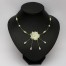 Collier mariage fleur blanc vert anis CO1277A