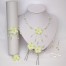 Collier mariage fleur blanc vert anis CO1277A