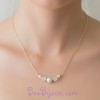 Collier mariage chaîne doré à l'or fin et blanc CO6003