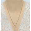 Collier mariage pendentif blanc et or CO6005