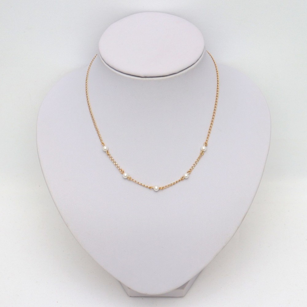 Collier mariage blanc et or Collier mariage blanc et or