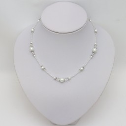 Collier mariage ivoire et cristal CO4263A