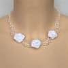 Collier mariage fleur et cristal CO4275A