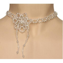 Collier mariage blanc et cristal CO4234Z