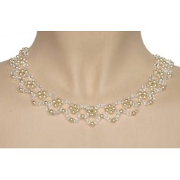 Collier mariage ivoire et cristal CO4249Z