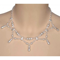 Collier mariage blanc cristal et strass CO4262Z