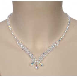 Collier cristal et blanc CO4274A