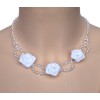 Collier mariage fleur et cristal CO4275A