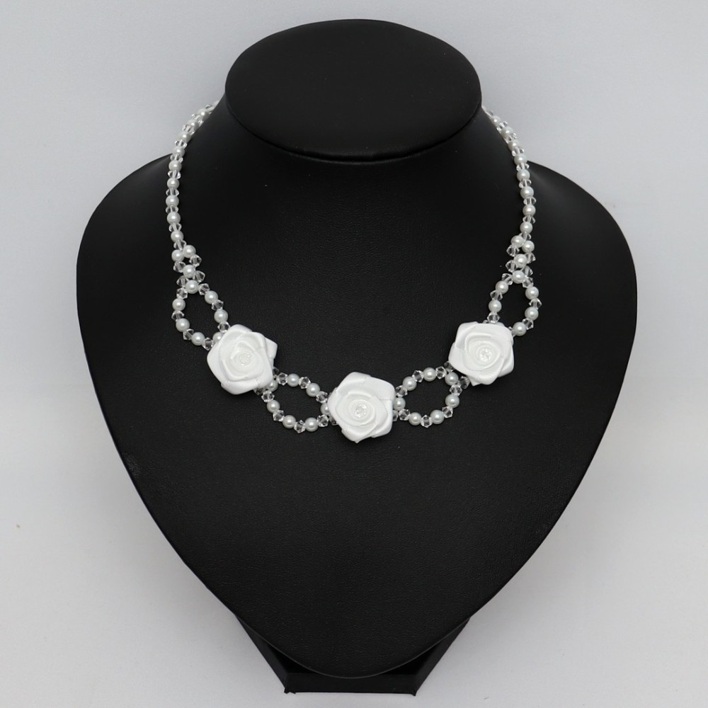 Collier mariage fleur et cristal