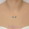 Collier mariage blanc turquoise strass CO4287A