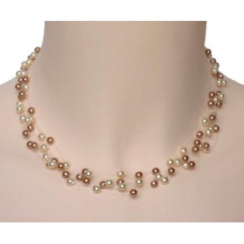 Collier mariage ivoire et cappuccino CO4259Z