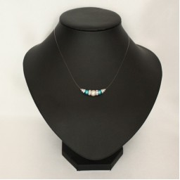 Collier mariage blanc turquoise strass CO4287A