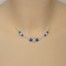 Collier mariage blanc bleu royal CO4289A