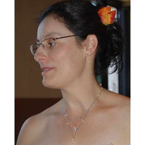Bijoux de mariage ivoire gris d'Anne-Cécile 