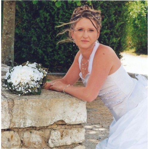 Bijoux de mariage blanc et gris d'Elodie