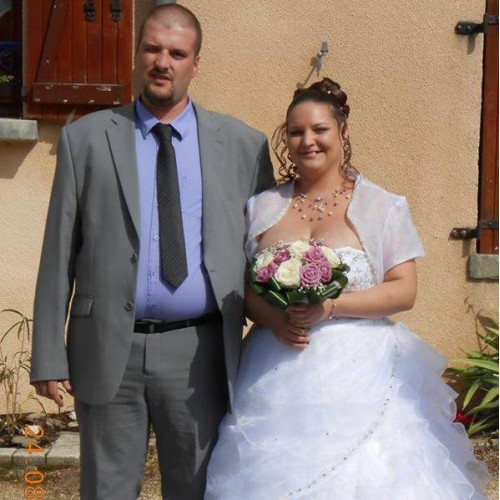 Bijoux de mariage blanc et parme d'Aline et Bernard