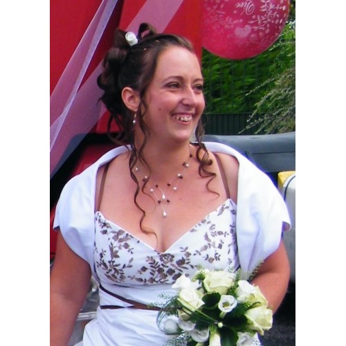 Bijoux de mariage blanc et chocolat de Magali