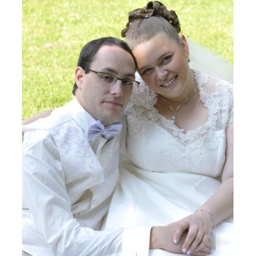 Bijoux de mariage  jaune et parme d'Anne-Laure et Nicolas