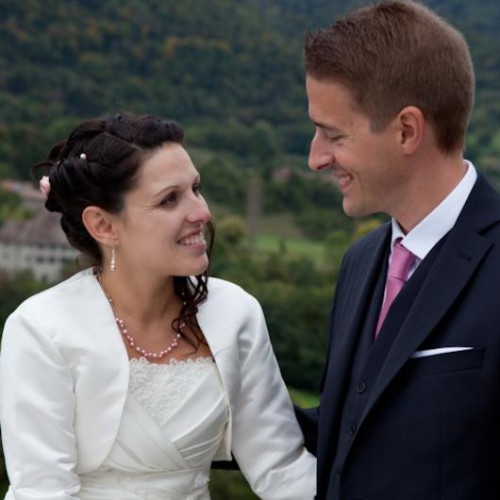 Bijoux de mariage blanc rose d'Aurélie et Simon 