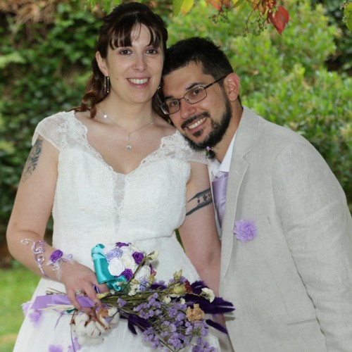 Bracelet et bouquet de mariage de Sara